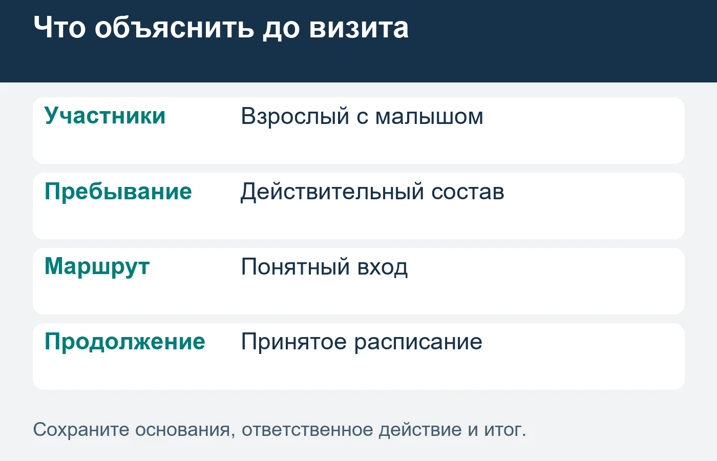 Программа совместного занятия не подменяет отдельно организованный присмотр.