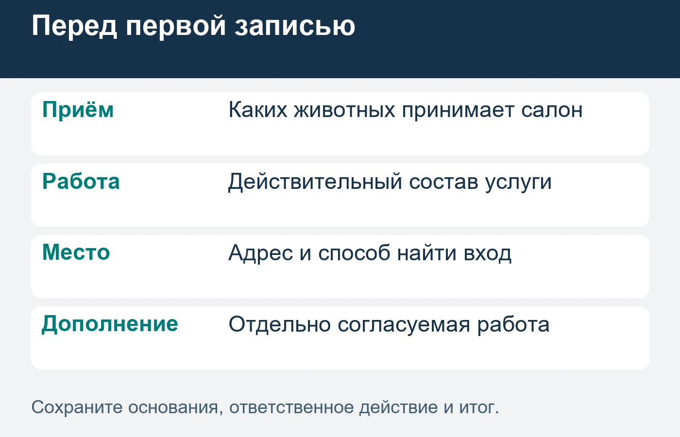 Местный поиск должен вести к реальному адресу и подтверждённому предложению.